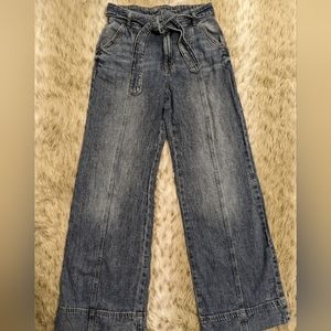 Maurices Dark Wash Belted Wide Leg Jean size 2